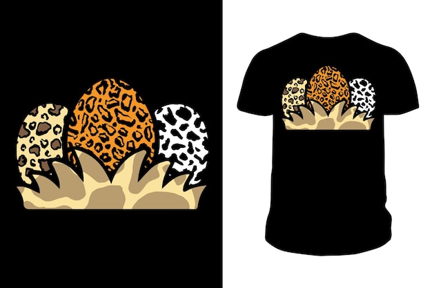 Diseño de camiseta de pascua conejito con ilustración premium vector