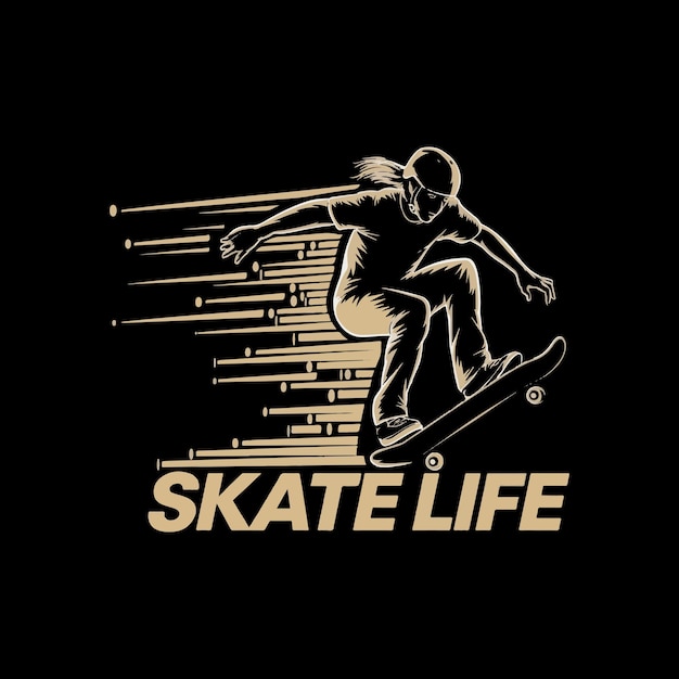 diseño de camiseta de patinaje