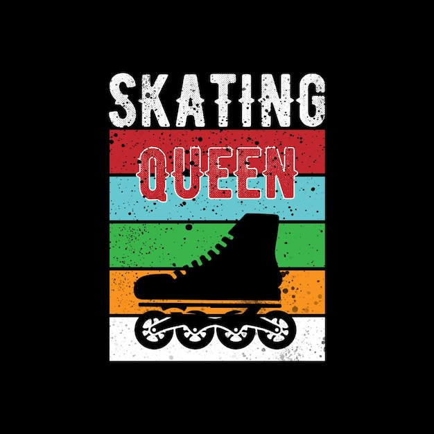 Diseño de camiseta de patinaje