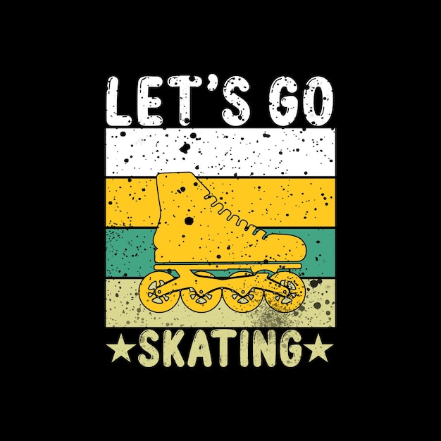 Diseño de camiseta de patinaje