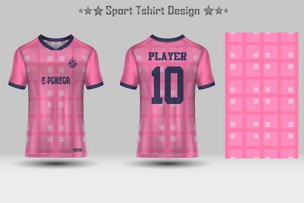 Vector diseño de camiseta de patrón geométrico abstracto de maqueta de camiseta de deporte de fútbol