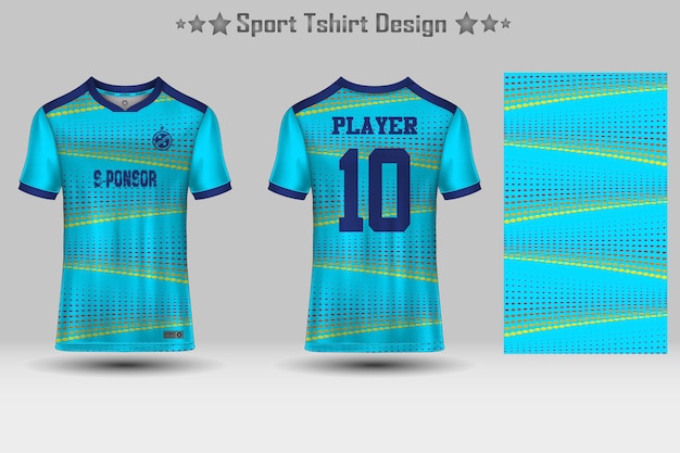 Diseño de camiseta de patrón geométrico abstracto de maqueta de camiseta de deporte de fútbol