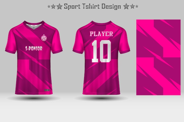 Diseño de camiseta de patrón geométrico abstracto de maqueta de camiseta de deporte de fútbol