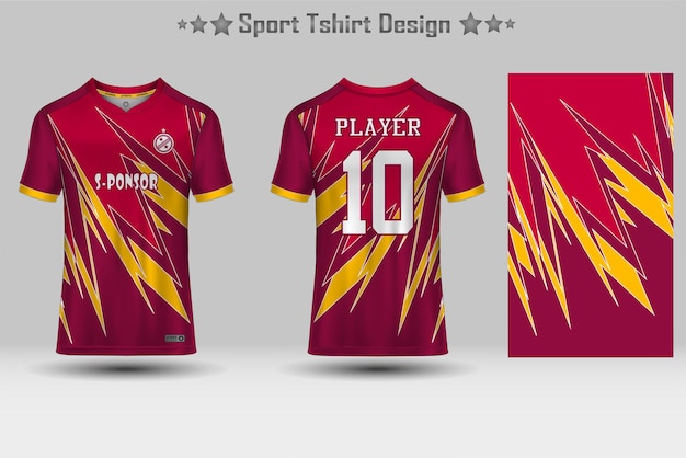 Diseño de camiseta de patrón geométrico abstracto de maqueta de camiseta de deporte de fútbol