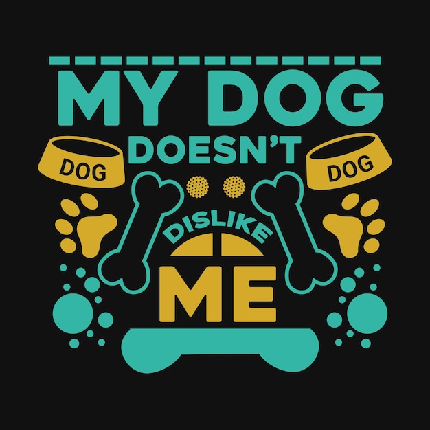 Vector diseño de camiseta de perro
