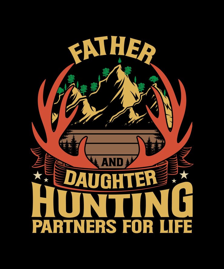 Diseño de camiseta de pesca de caza.