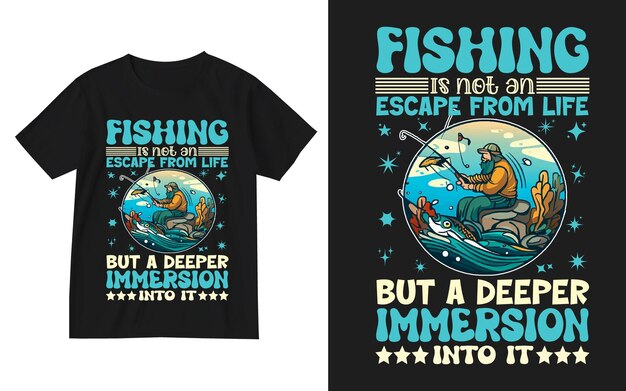 Diseño de camiseta de pesca diseño de camisetta de pescador diseño de camisa de pesca