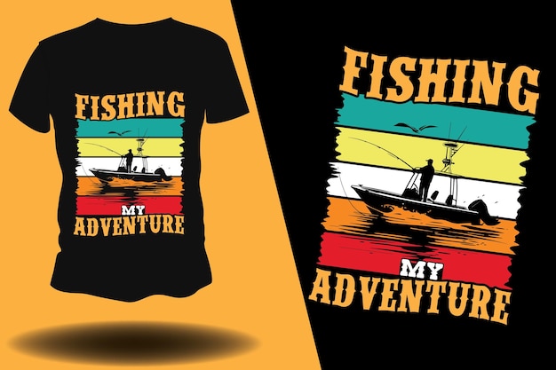 Diseño de camiseta de pesca vector diseño gráfico de camisetta de pesca hombre pez