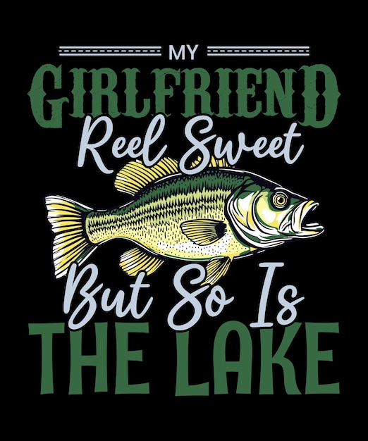 Diseño de camiseta de pesca vectorial. Camiseta de pesca