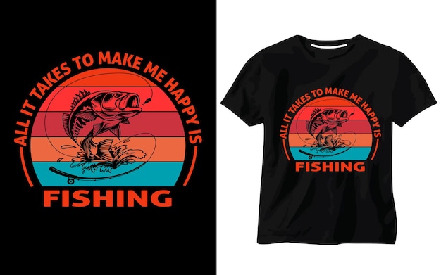 Diseño de camiseta de pesca