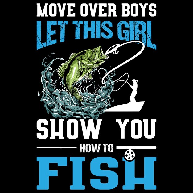 Diseño de camiseta de pesca