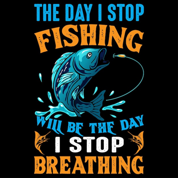 Diseño de camiseta de pesca