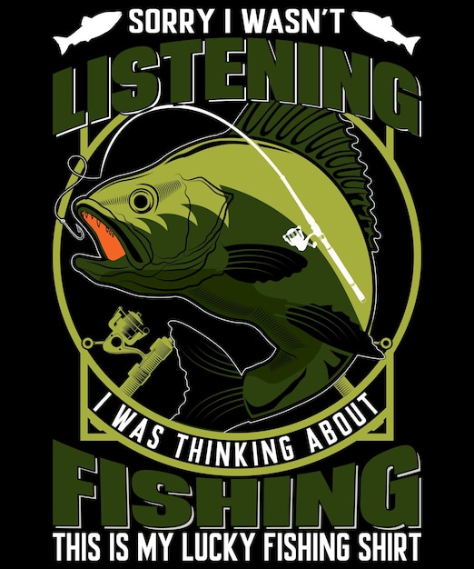 diseño de camiseta de pesca