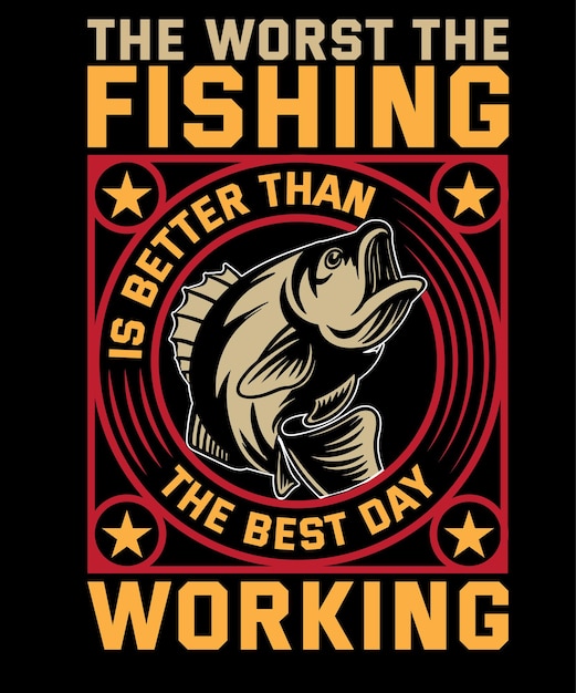 Diseño de camiseta de pesca