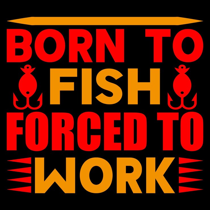 Diseño de camiseta de pesca.