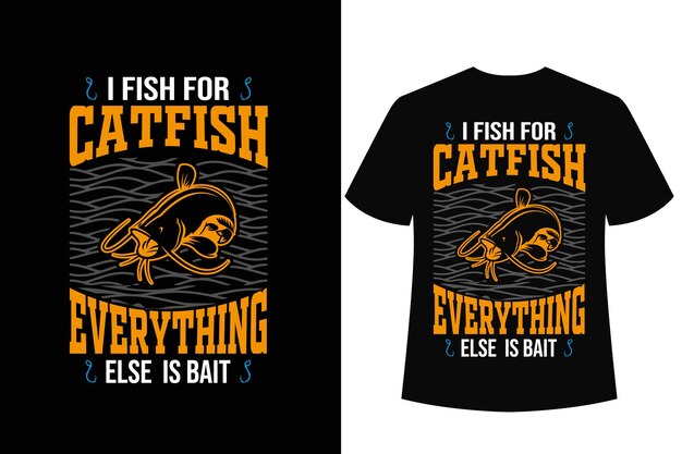 Diseño de camiseta de pesca.