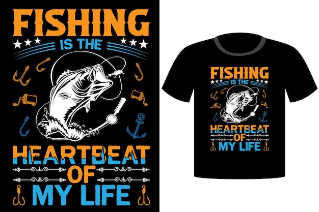 Vector diseño de camiseta de pesca