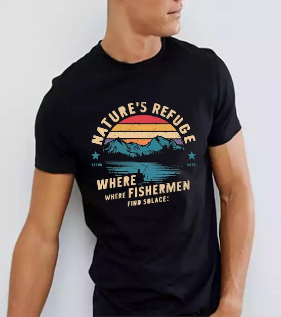 diseño de camiseta de pesca