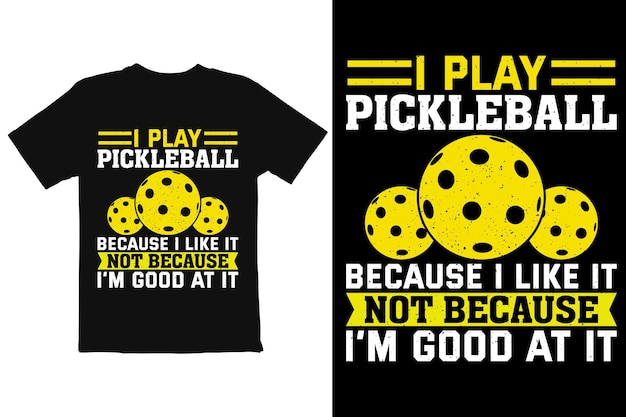 Vector diseño de camiseta de pickleball camiseta vector de amante del pickleball