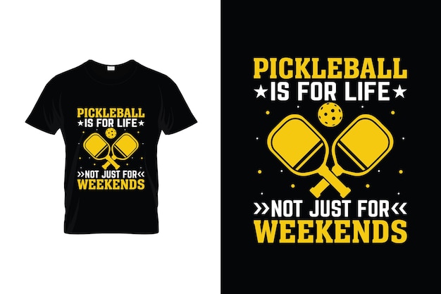 Diseño de camiseta de pickleball o diseño de cartel de pickleball o ilustración de pickleball