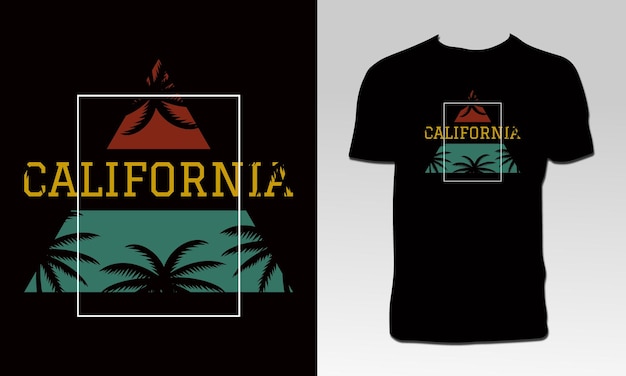 Diseño de camiseta de playa de California