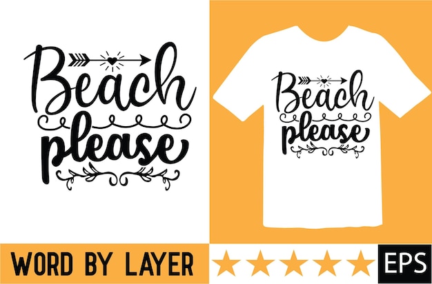 diseño de camiseta de playa svg