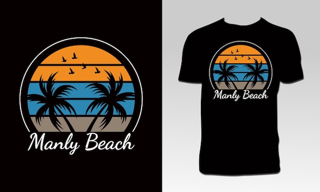 Diseño de camiseta de playa varonil