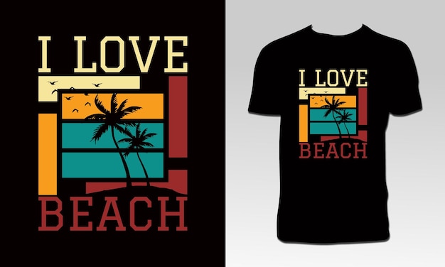 Diseño de camiseta de playa