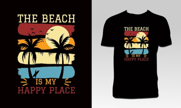 Diseño de camiseta de playa