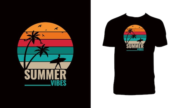 Diseño de camiseta de playa