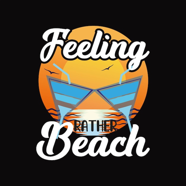 Diseño de camiseta de playa