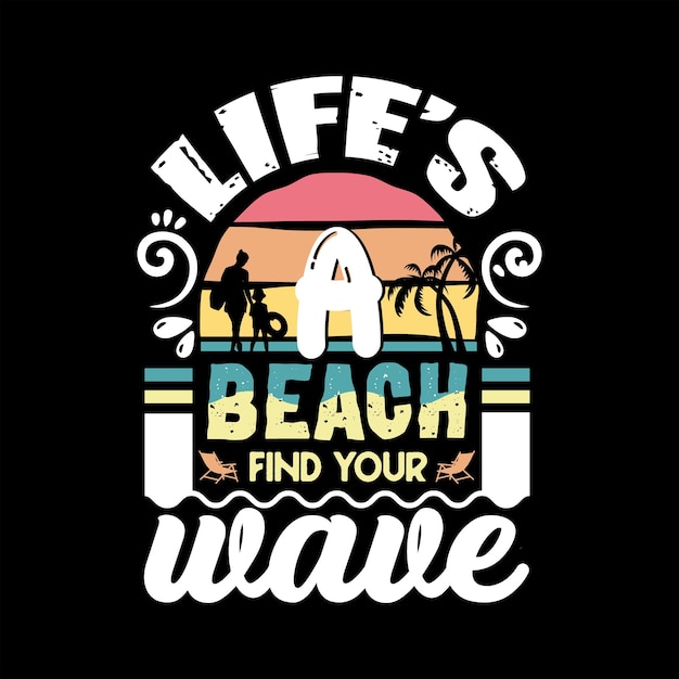 Diseño de camiseta de playa