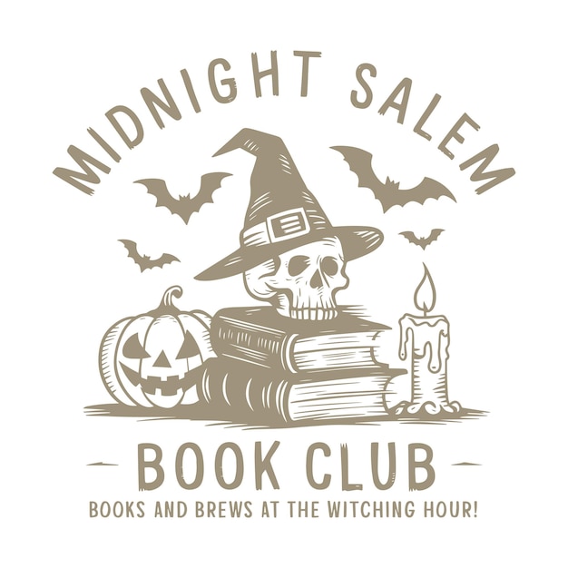El diseño de la camiseta PNG SVG del Club de Brujas de Halloween