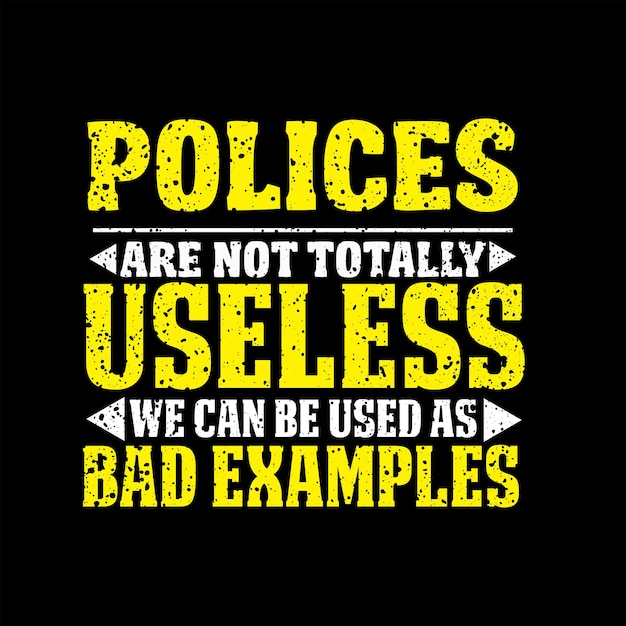 Diseño de camiseta de policía