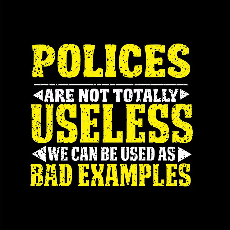 Vector diseño de camiseta de policía