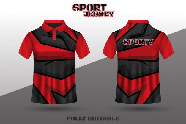 Diseño de camiseta de polo Diseño de plantilla de camiseta deportiva