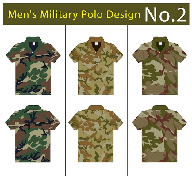 Diseño de camiseta polo militar