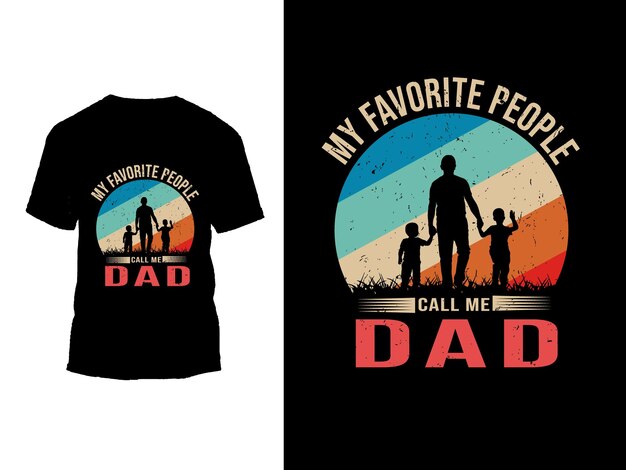 Diseño de camiseta premium para el día del padre