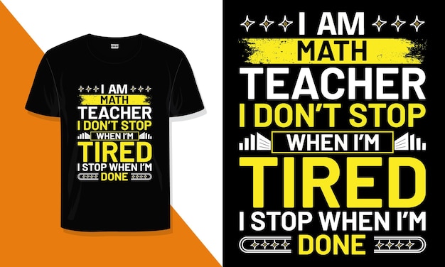 Diseño de camiseta de profesor de matemáticas