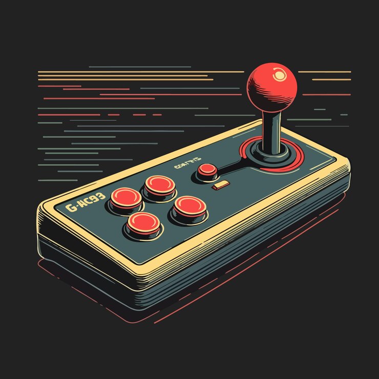 un diseño de camiseta que dice Retro Arcade Joystick
