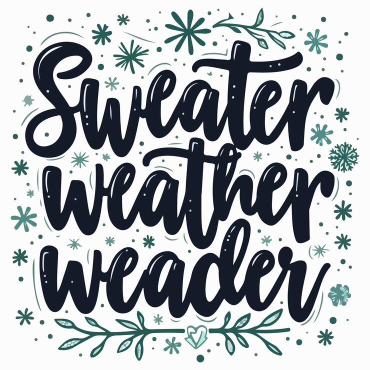 un diseño de camiseta que dice suéter meteorológico