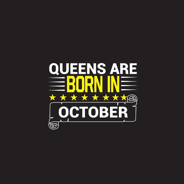 Vector diseño de camiseta queens born