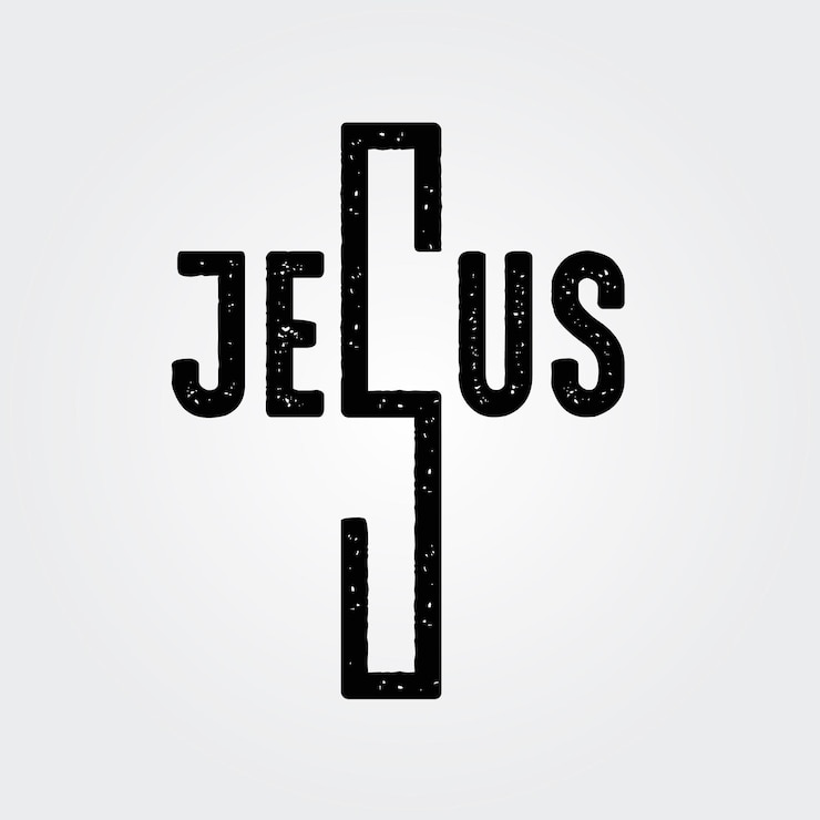 Vector diseño de camiseta de religión y diseño de logotipo solo para jesús