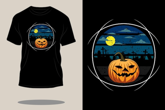 Diseño de camiseta retro de halloween