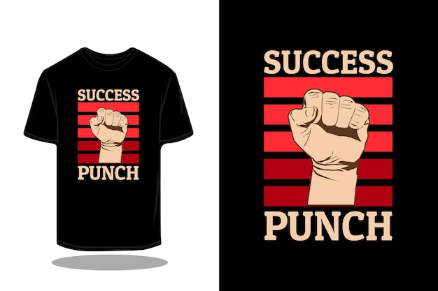 Diseño de camiseta retro hit punch.