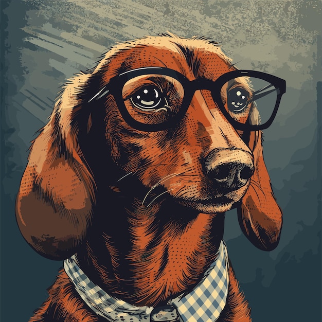 Vector diseño de camiseta retro de ilustraciones de perros vintage dibujadas a mano