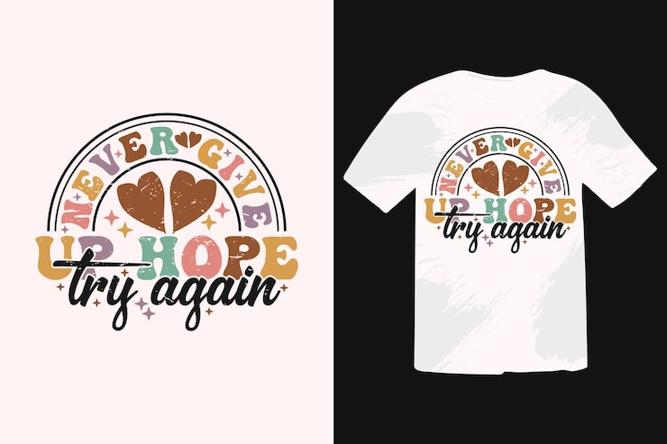 Vector diseño de camiseta retro motivacional, citas positivas y diseño de camiseta retro ventajoso.