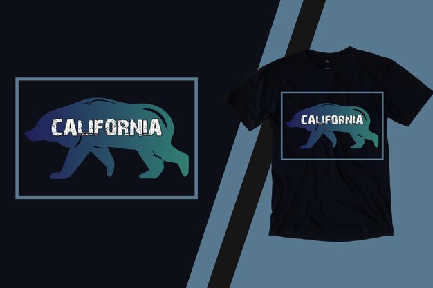 Diseño de camiseta retro de playa de California