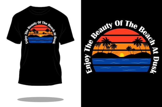 Diseño de camiseta retro de playa.