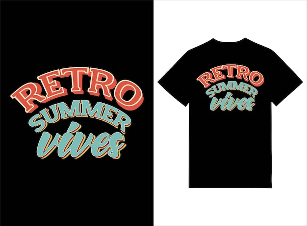 Diseño de camiseta retro Summer Vibes Printready